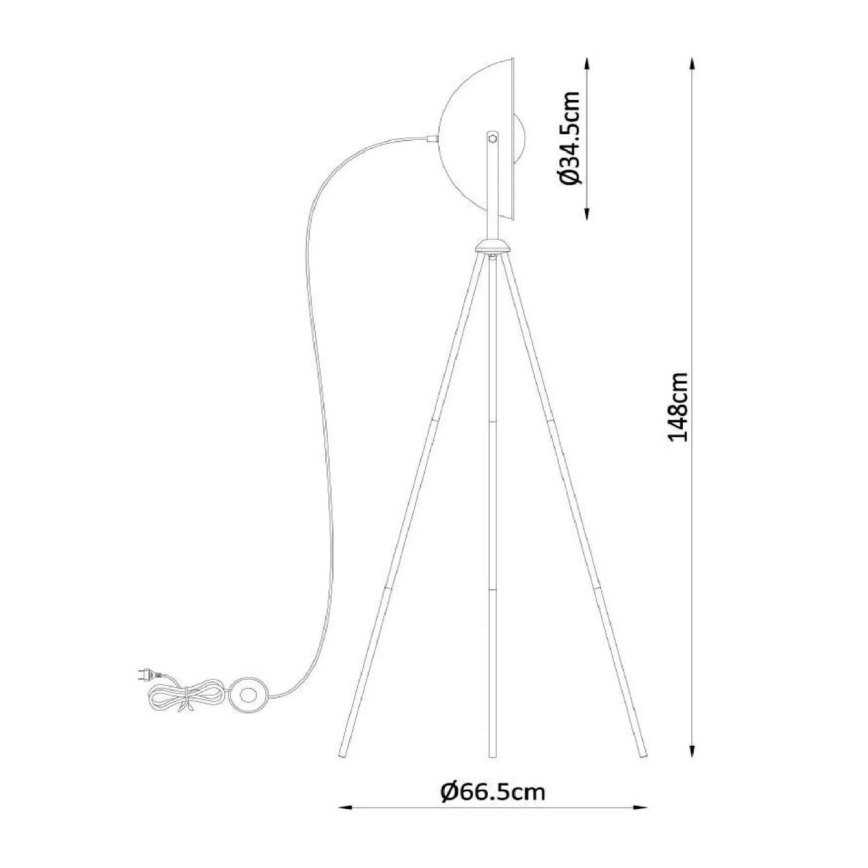 Lucide 05730/01/30 - Gulvlampe ALVARO 1xE27/40W/230V