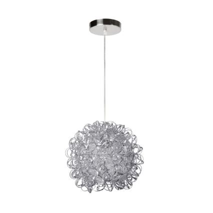Lucide 08402/35/12 - Pendellampe NOON 1xE27/60W/230V mat krom 34 cm