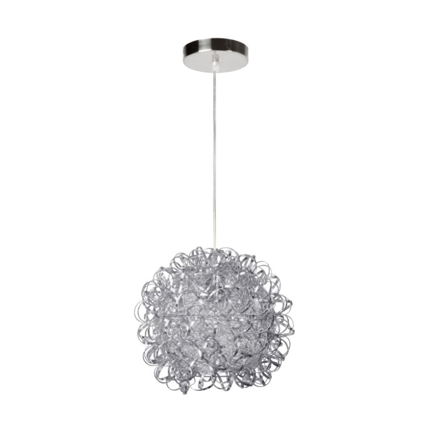 Lucide 08402/35/12 - Pendellampe NOON 1xE27/60W/230V mat krom 34 cm