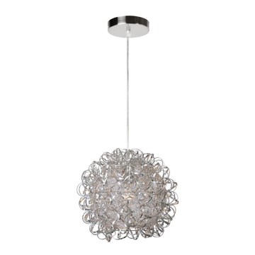 Lucide 08402/35/12 - Pendellampe NOON 1xE27/60W/230V mat krom 34 cm
