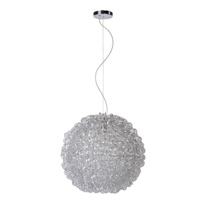 Lucide 08402/50/12 - Pendellampe NOON 1xE27/60W/230V mat krom 49 cm