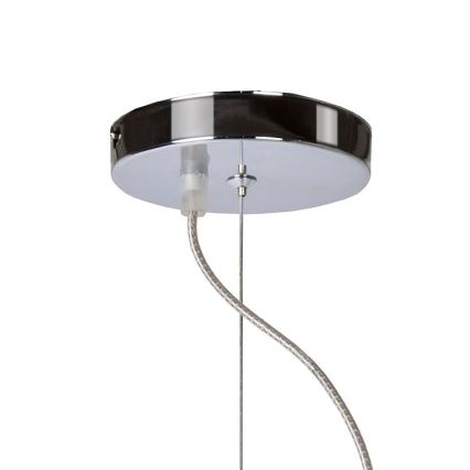 Lucide 08402/50/12 - Pendellampe NOON 1xE27/60W/230V mat krom 49 cm