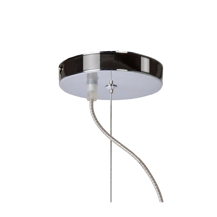 Lucide 08402/50/12 - Pendellampe NOON 1xE27/60W/230V mat krom 49 cm