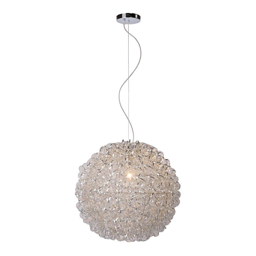 Lucide 08402/50/12 - Pendellampe NOON 1xE27/60W/230V mat krom 49 cm