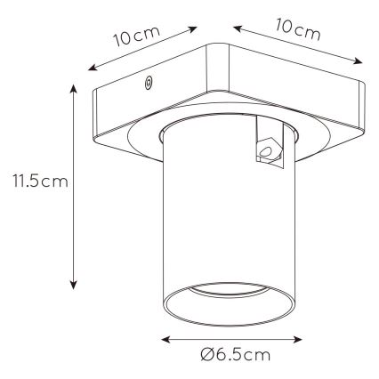 Lucide 09929/05/31 - LED spotlampe dæmpbar NIGEL 1xGU10/5W/230V hvid CRI 95