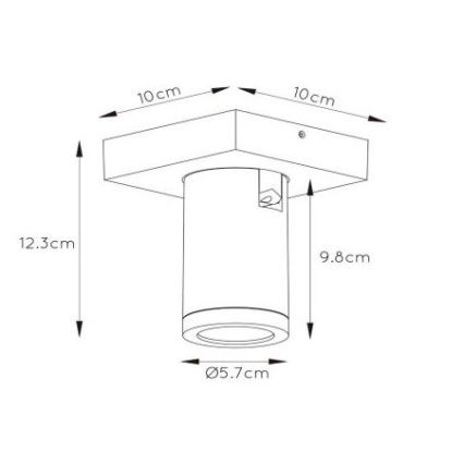 Lucide 09930/05/30 - LED spotlampe dæmpbar TAYLOR 1xGU10/5W/230V IP44
