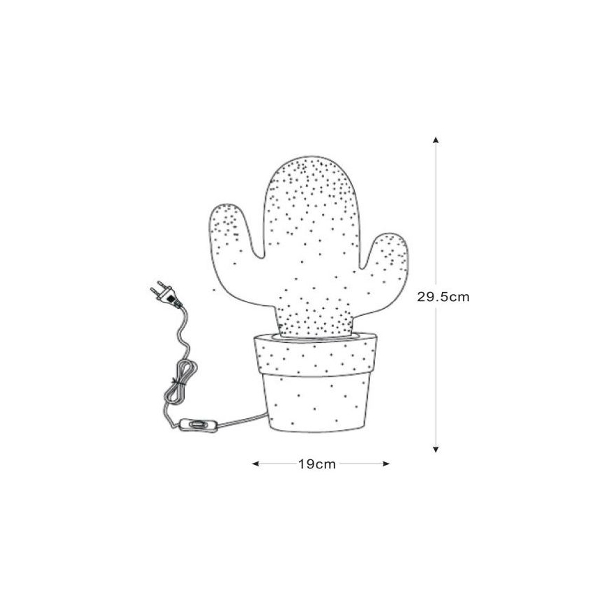 Lucide 13513/01/31 - Bordlampe CACTUS 1xE14/40W/230V hvid