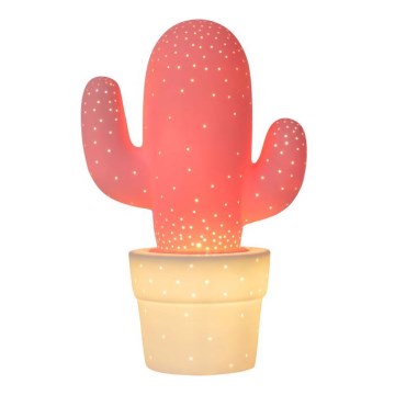Lucide 13513/01/66 - Bordlampe CACTUS 1xE14/40W/230V lyserød