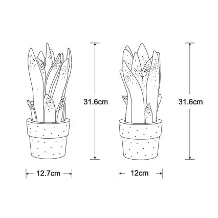 Lucide 13522/01/33 - Bordlampe SANSEVIERIA 1xE14/25W/230V