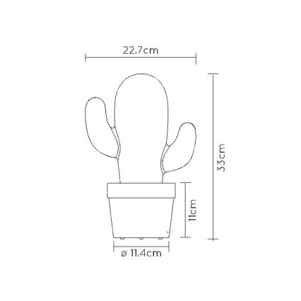 Lucide 13813/02/31 - Udendørs LED bordlampe dæmpbar CACTUS LED/2W/5V IP44