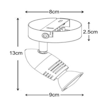 Lucide 13955/05/12 - LED spotlampe CARO-LED 1xGU10/5W/230V mat krom