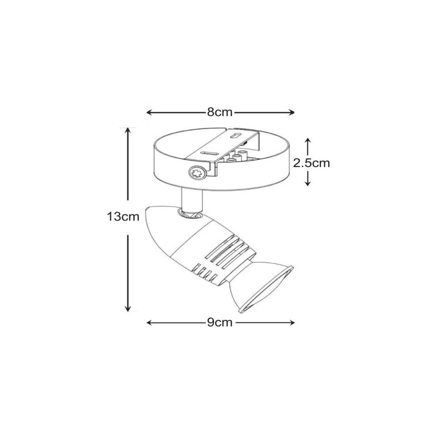 Lucide 13955/05/12 - LED spotlampe CARO-LED 1xGU10/5W/230V mat krom