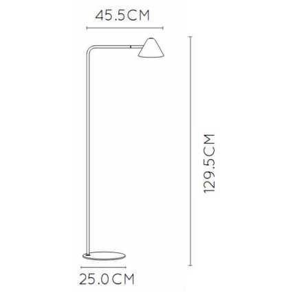 Lucide 20715/05/31 – LED gulvlampe DEVON 1×LED/3W/230V hvid