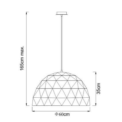 Lucide 21409/60/30 - Pendel OTONA 3xE27/60W/230V sort