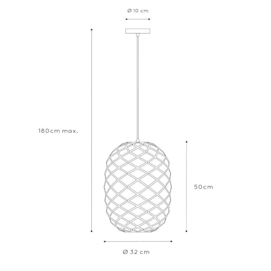 Lucide 21417/32/30 - Pendel WOLFRAM 1xE27/60W/230V sort