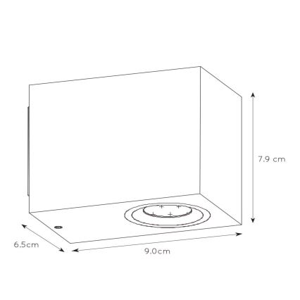 Lucide 22860/05/30 - Udendørs LED væglampe dæmpbar ZORA 1xGU10/5W/230V IP44