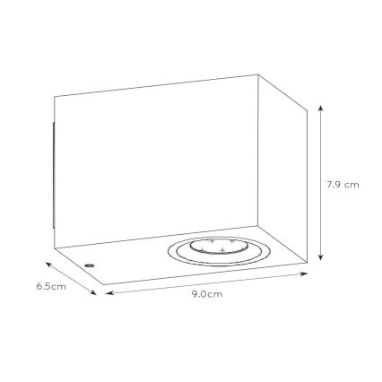 Lucide 22860/05/31 - Udendørs LED væglampe dæmpbar ZORA 1xGU10/5W/230V IP44