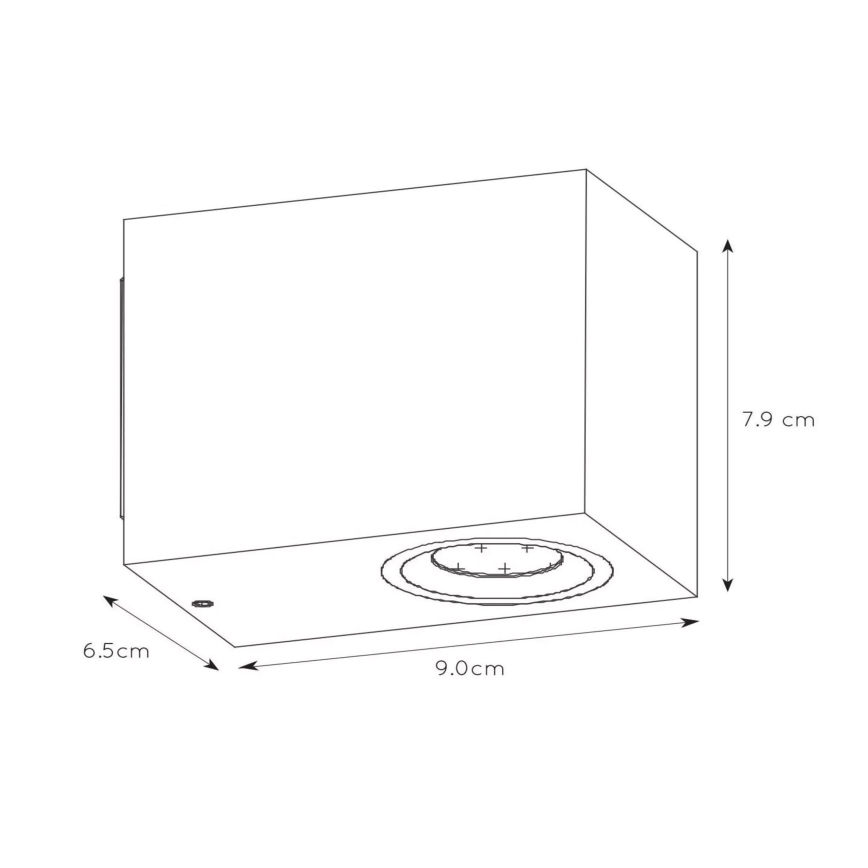 Lucide 22860/05/31 - Udendørs LED væglampe dæmpbar ZORA 1xGU10/5W/230V IP44
