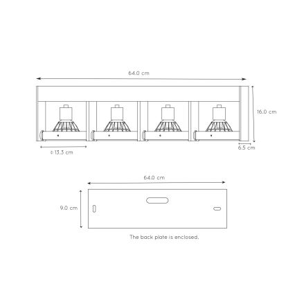 Lucide 22969/48/30 - LED spots dæmpbar GRIFFON 4xGU10/12W/230V