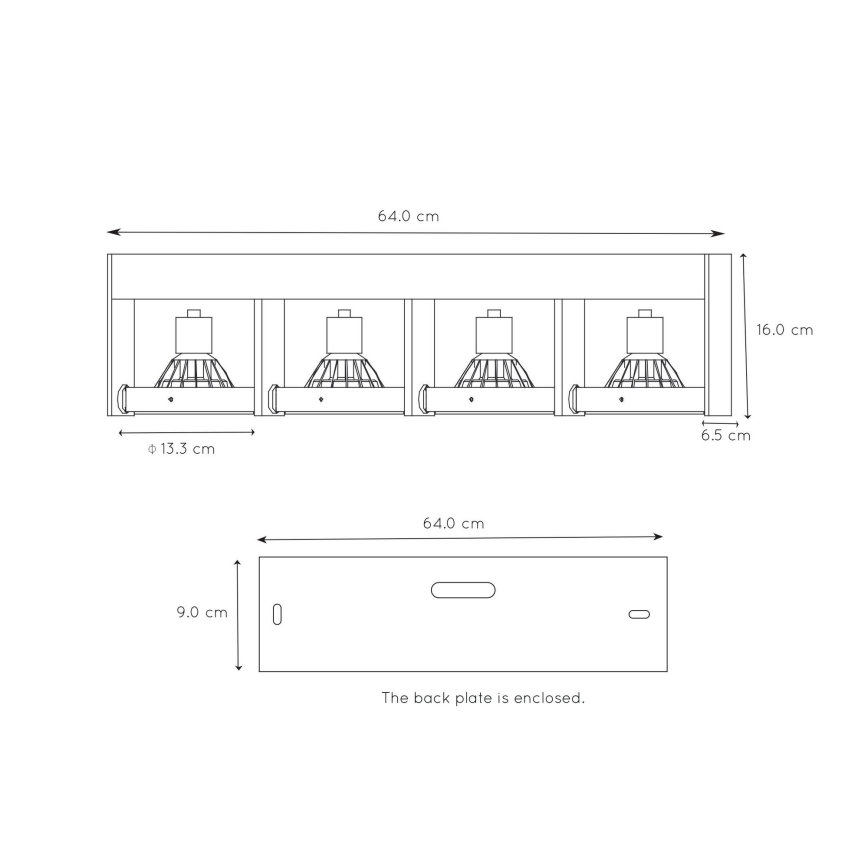 Lucide 22969/48/30 - LED spots dæmpbar GRIFFON 4xGU10/12W/230V