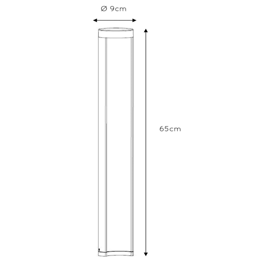 Lucide 27874/65/30 - LED udendørslampe COMBO LED/9W/230V 65 cm IP54