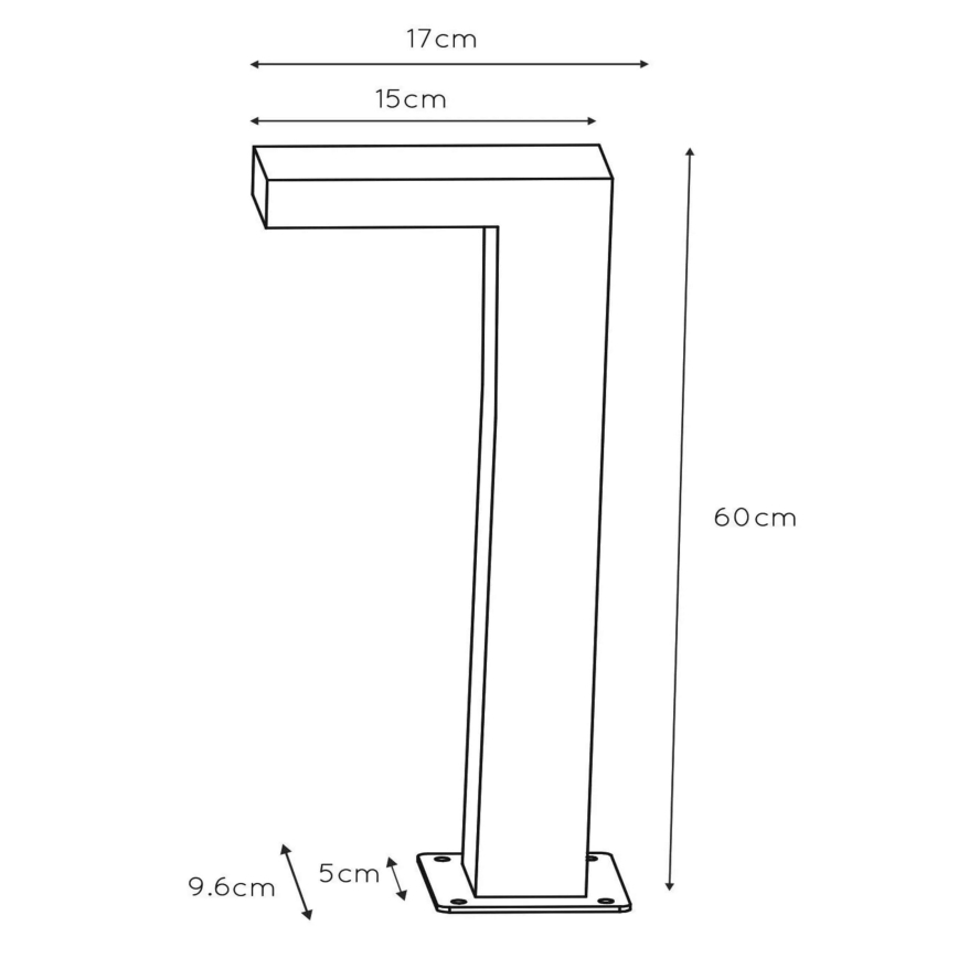 Lucide 28851/60/31 - LED udendørslampe TEXAS LED/7W/230V hvid 60 cm IP54