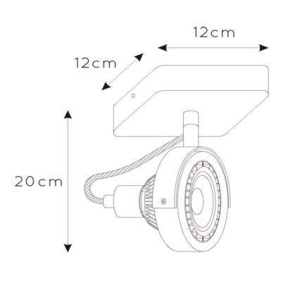 Lucide 31931/12/31 - LED spotlampe dæmpbar TALA 1xGU10/12W/230V hvid