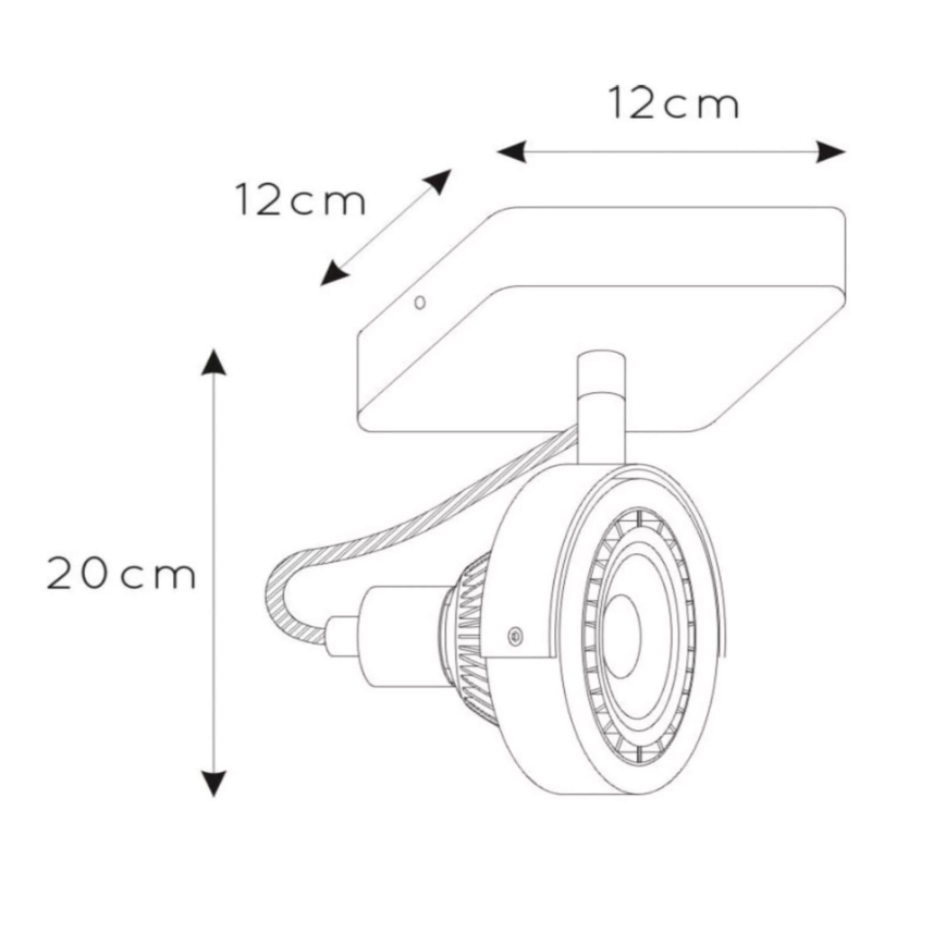 Lucide 31931/12/31 - LED spotlampe dæmpbar TALA 1xGU10/12W/230V hvid