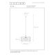 Lucide 46406/39/76 - Pendel ETTA 1xE27/40W/230V diam. 39 cm træ
