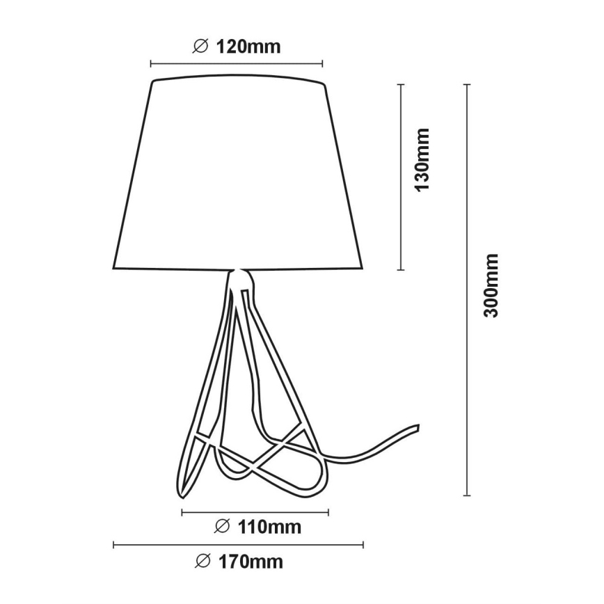 Lucide 47500/81/17 - Bordlampe GITTA 1xE14/40W/230V hvid