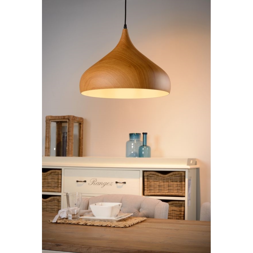 Lucide 76360/01/72 - Pendel WOODY 1xE27/60W/230V 42 cm