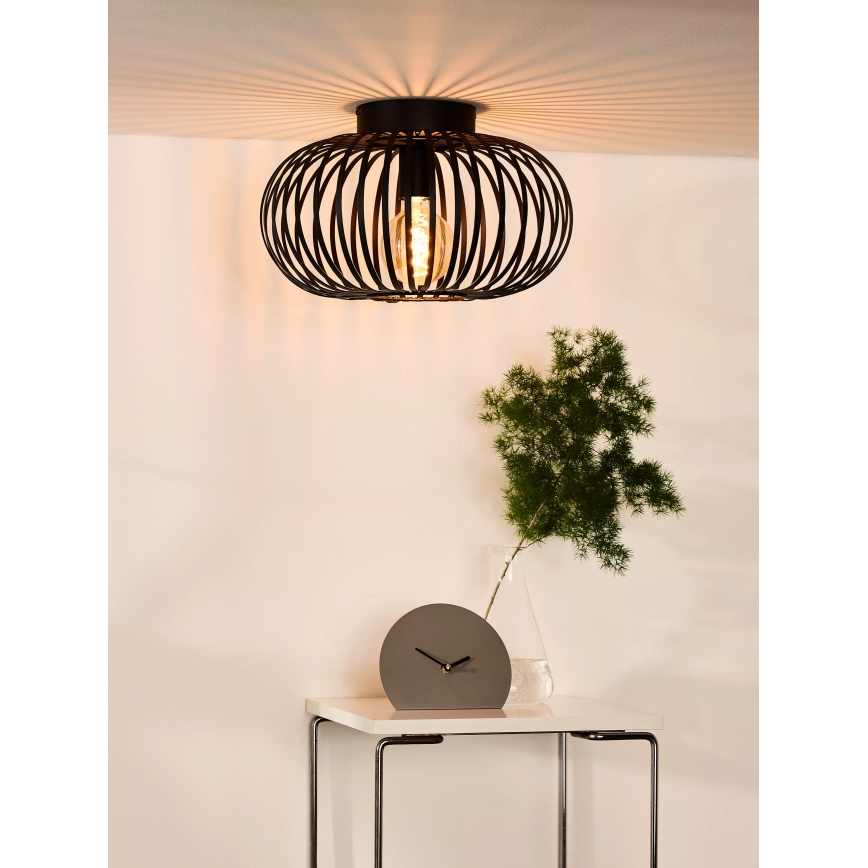 Lucide 78174/40/30 - Loftlampe MANUELA 1xE27/60W/230V diameter 39,5 cm sort