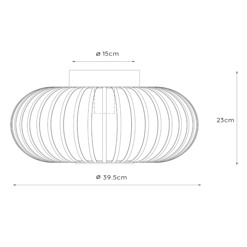 Lucide 78174/40/30 - Loftlampe MANUELA 1xE27/60W/230V diameter 39,5 cm sort