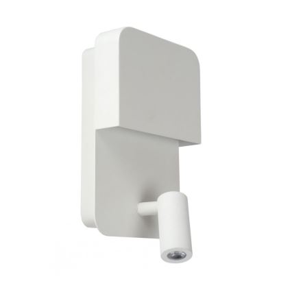 Lucide 79200/08/31 - LED væglampe BOXER LED/5W/230V + LED/5W USB hvid