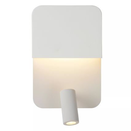 Lucide 79200/08/31 - LED væglampe BOXER LED/5W/230V + LED/5W USB hvid