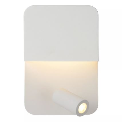 Lucide 79200/08/31 - LED væglampe BOXER LED/5W/230V + LED/5W USB hvid