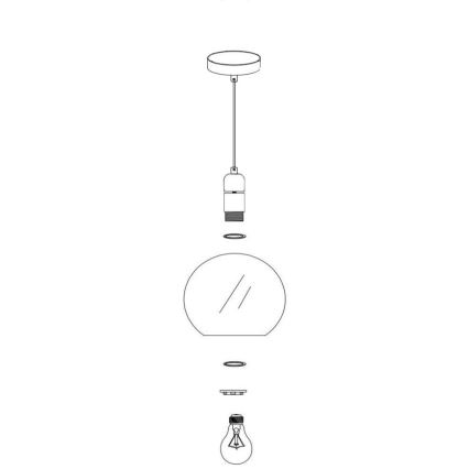 Lucide 92/34438/28 - Reservedele glas JULIUS pr. 28 cm