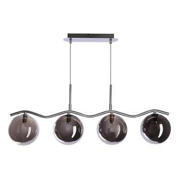 LUMOS 4xG9/20W/230V røgfarvet sort lampe