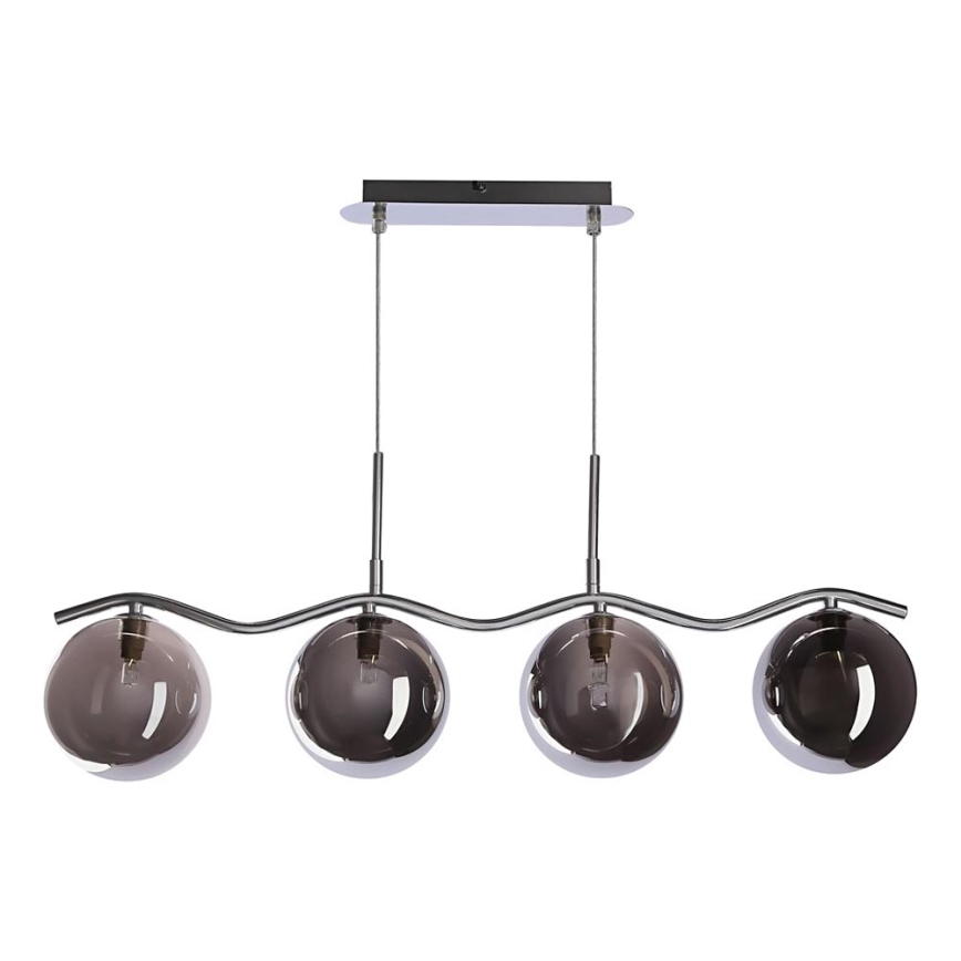 LUMOS 4xG9/20W/230V røgfarvet sort lampe