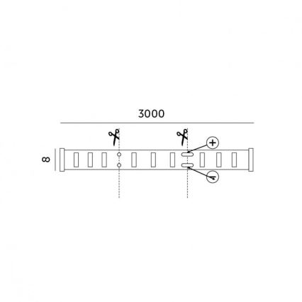 LED Dæmpbar LED-strimmel/25W/230V 3m 4000K
