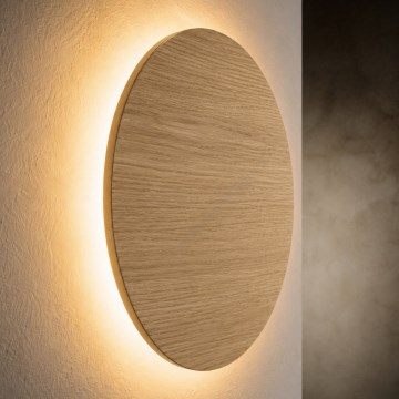 LUNA væglampe, 4 x G9 (8W), 230V, Ø 30 cm, egetræ