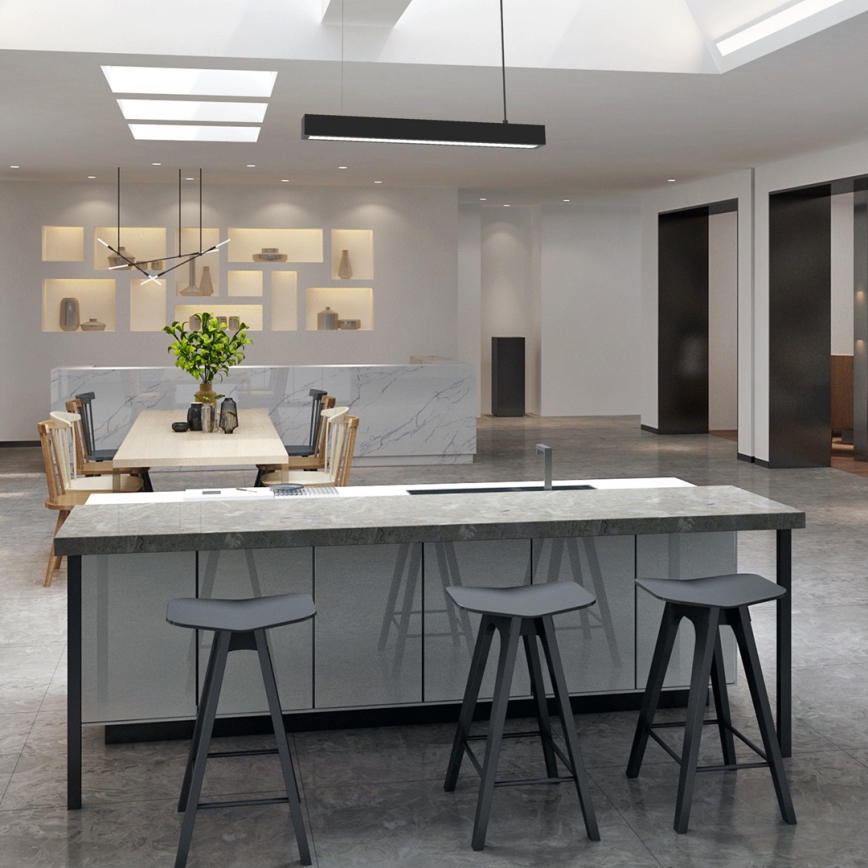 Loftlampe på kabel LUNGO T8 1xG13/9W/230V sort