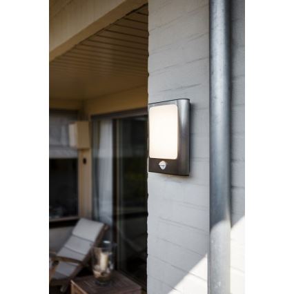 LED udendørslampe med sensor FACE LED/13W/230V IP44