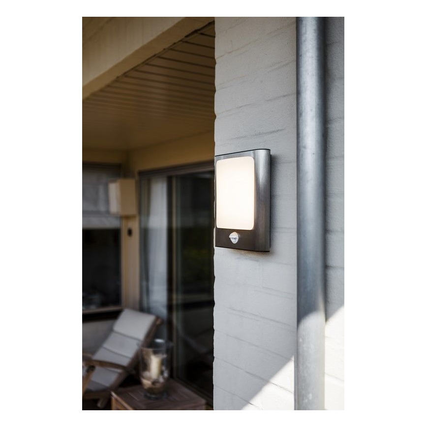 LED udendørslampe med sensor FACE LED/13W/230V IP44