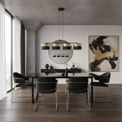 LUX pendel med kabel 4xE27/15W/230V sort/guld