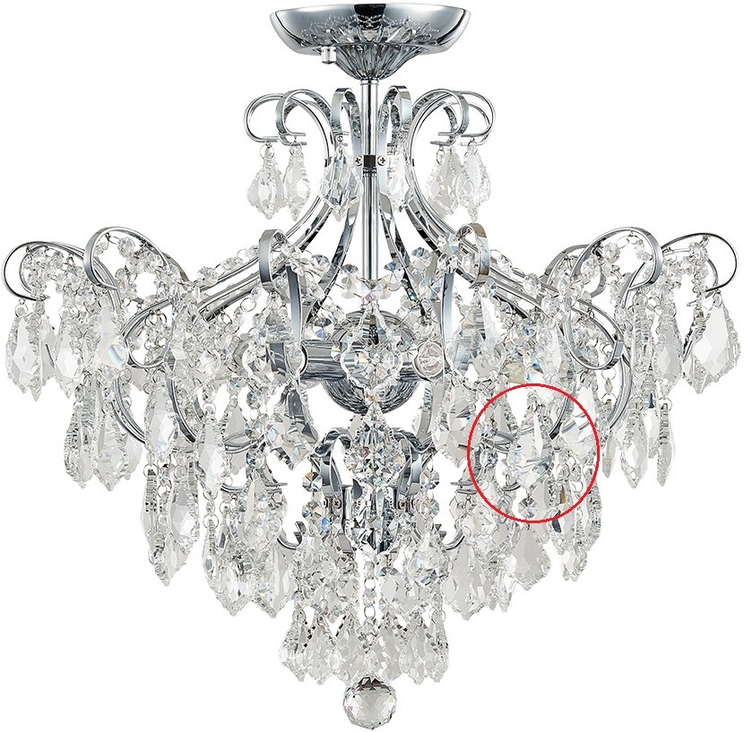 Luxera 33304 - Reservekrystal til lysekrone GRANADA 5 cm