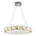 LUXERA 46156 - LED-lysekrone på wire LARUNA LED/38W/230V 4000K mat krom