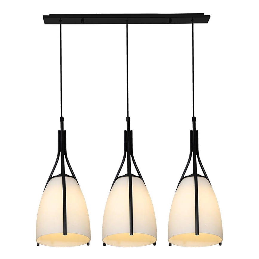 Luxera 61302 - Lysekrone i en snor ZORZO 3xE27/60W/230V