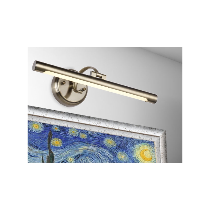 LUXERA 62301 - LED billedlampe MOSSARIO LED/8W/230V messing
