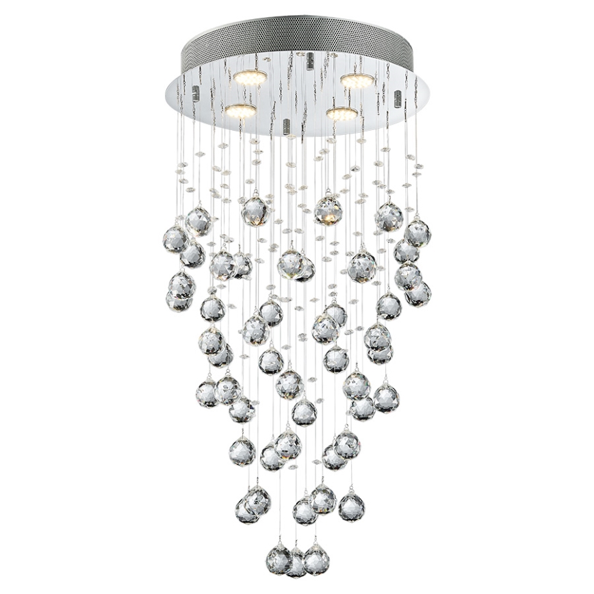 LUXERA 62411 - Monteret krystal lysekrone NORR 4xGU10/50W/230V